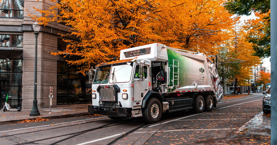 McNeilus ePTO electric power take-off system on refuse truck